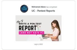 UC – Pentest Reports certificate image