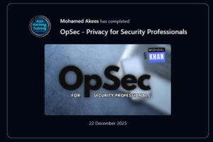 OpSec – Privacy for Security Professionals certificate image